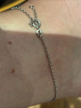 Sterling Silver Adjustable Chain Ankle Bracelet - Silver 925 Marked